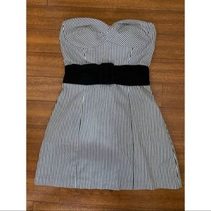 Strapless mini dress